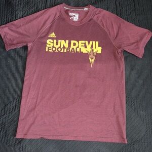 Adidas Maroon Sun Devil Football Tee